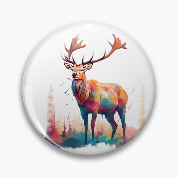 Item preview, Deer | Elk | Watercolor | Wild Animal | Animal | Zoo | Wildlife | Lifestyle | Bold Colors  designed and sold by mwinter2205.