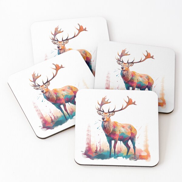Item preview, Deer | Elk | Watercolor | Wild Animal | Animal | Zoo | Wildlife | Lifestyle | Bold Colors  designed and sold by mwinter2205.