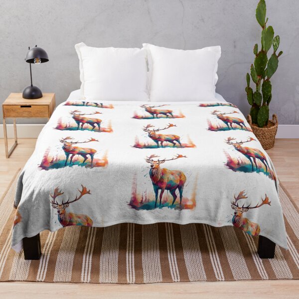 Item preview, Deer | Elk | Watercolor | Wild Animal | Animal | Zoo | Wildlife | Lifestyle | Bold Colors  designed and sold by mwinter2205.