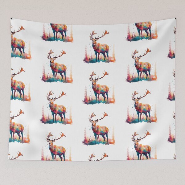 Item preview, Deer | Elk | Watercolor | Wild Animal | Animal | Zoo | Wildlife | Lifestyle | Bold Colors  designed and sold by mwinter2205.