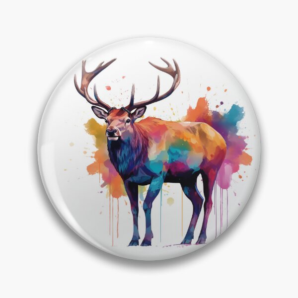 Item preview, Deer | Elk | Watercolor | Wild Animal | Animal | Zoo | Wildlife | Lifestyle | Bold Colors  designed and sold by mwinter2205.