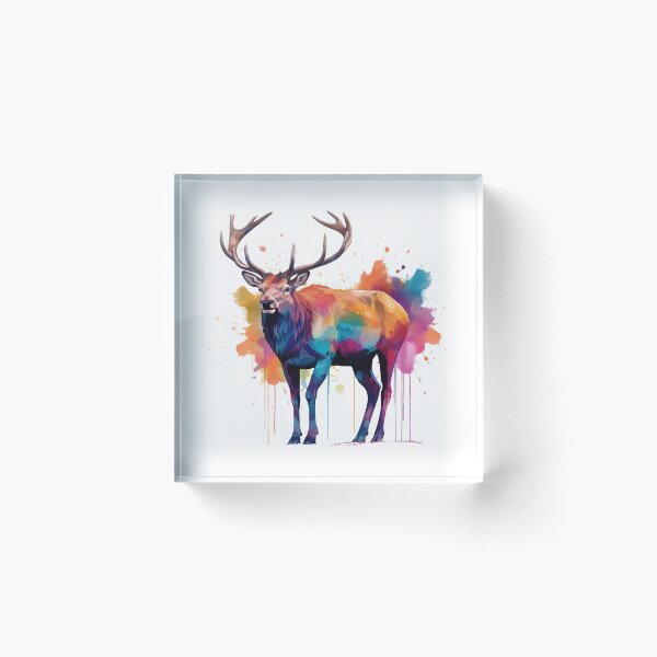 Item preview, Deer | Elk | Watercolor | Wild Animal | Animal | Zoo | Wildlife | Lifestyle | Bold Colors  designed and sold by mwinter2205.