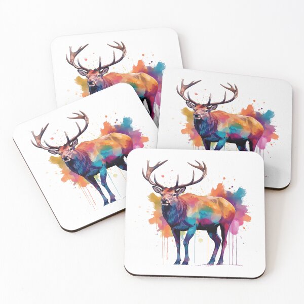 Item preview, Deer | Elk | Watercolor | Wild Animal | Animal | Zoo | Wildlife | Lifestyle | Bold Colors  designed and sold by mwinter2205.