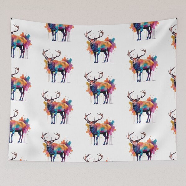 Item preview, Deer | Elk | Watercolor | Wild Animal | Animal | Zoo | Wildlife | Lifestyle | Bold Colors  designed and sold by mwinter2205.
