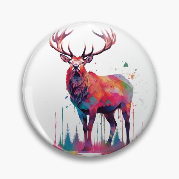 Item preview, Deer | Elk | Watercolor | Wild Animal | Animal | Zoo | Wildlife | Lifestyle | Bold Colors  designed and sold by mwinter2205.