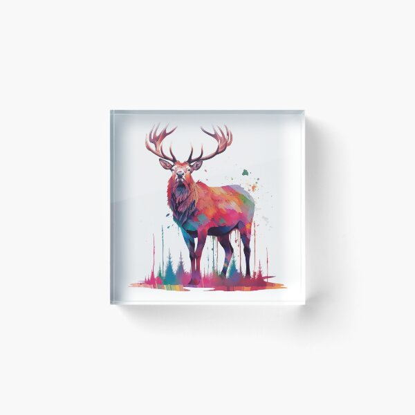 Item preview, Deer | Elk | Watercolor | Wild Animal | Animal | Zoo | Wildlife | Lifestyle | Bold Colors  designed and sold by mwinter2205.
