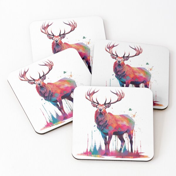 Item preview, Deer | Elk | Watercolor | Wild Animal | Animal | Zoo | Wildlife | Lifestyle | Bold Colors  designed and sold by mwinter2205.