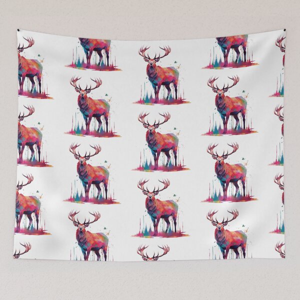 Item preview, Deer | Elk | Watercolor | Wild Animal | Animal | Zoo | Wildlife | Lifestyle | Bold Colors  designed and sold by mwinter2205.