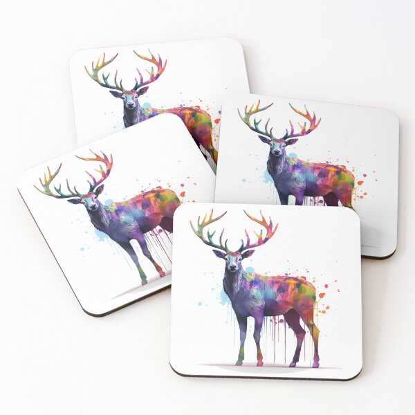 Item preview, Deer | Elk | Watercolor | Wild Animal | Animal | Zoo | Wildlife | Lifestyle | Bold Colors  designed and sold by mwinter2205.