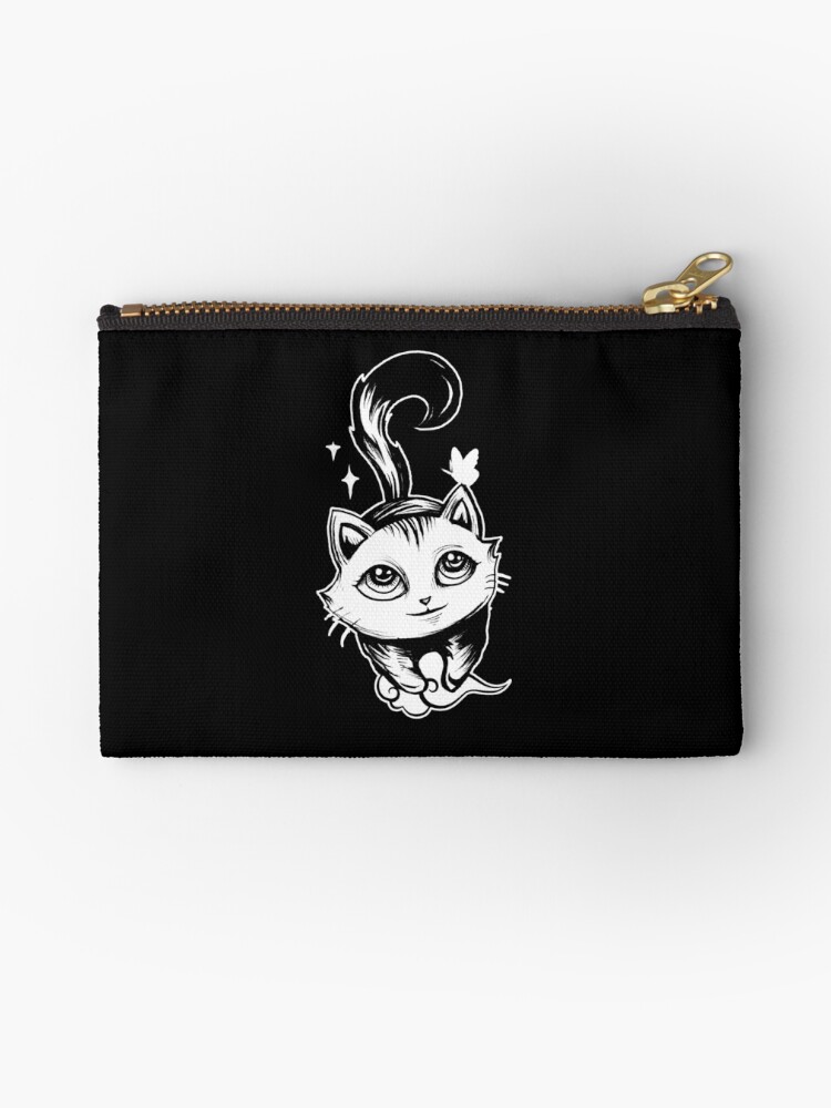 cute cat butterfly zipper bag