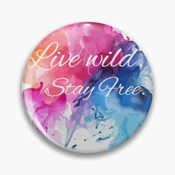 Item preview, Live Wild, Stay Free – Vibrant Abstract Ink Splash designed and sold by cosmiccircles01.