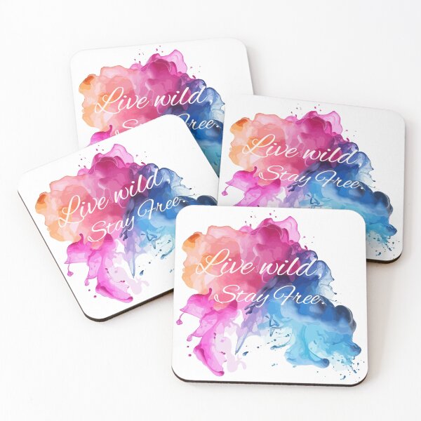 Item preview, Live Wild, Stay Free – Vibrant Abstract Ink Splash designed and sold by cosmiccircles01.