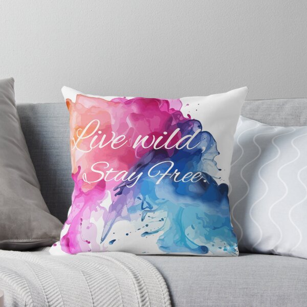 Item preview, Live Wild, Stay Free – Vibrant Abstract Ink Splash designed and sold by cosmiccircles01.