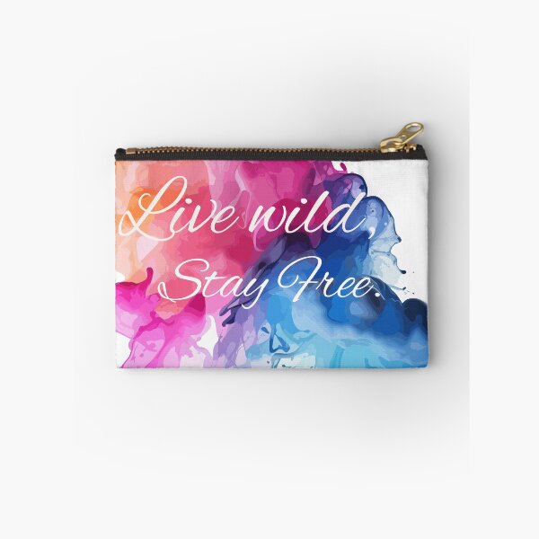Item preview, Live Wild, Stay Free – Vibrant Abstract Ink Splash designed and sold by cosmiccircles01.