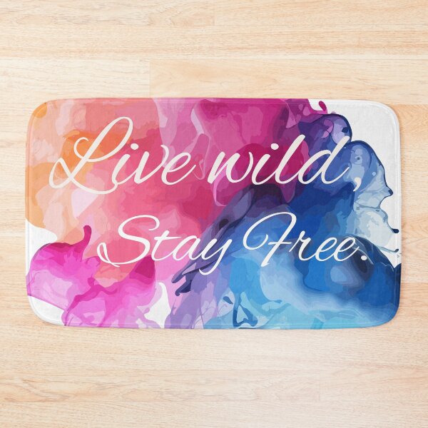 Item preview, Live Wild, Stay Free – Vibrant Abstract Ink Splash designed and sold by cosmiccircles01.