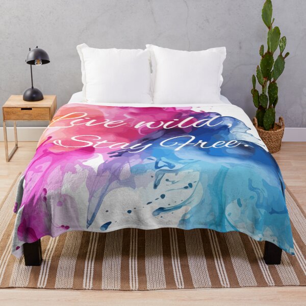 Item preview, Live Wild, Stay Free – Vibrant Abstract Ink Splash designed and sold by cosmiccircles01.