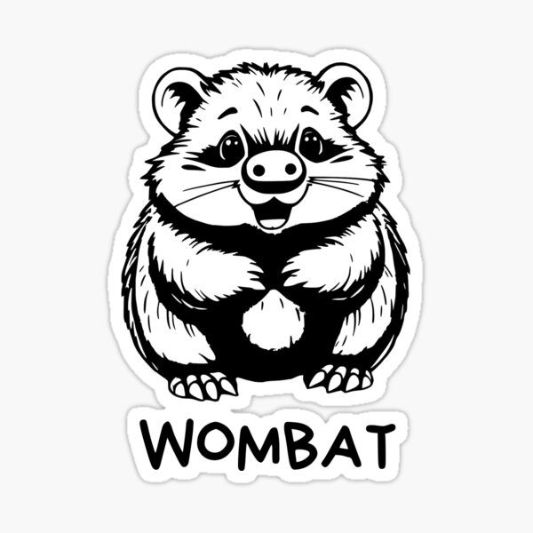 Vista previa del artículo con la obra «Lindo wombat», diseñado y vendido por pUNKnown.
