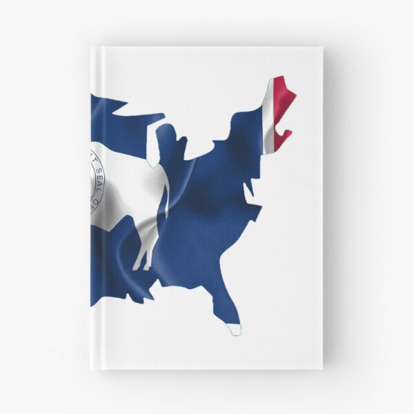 Item preview, "USA Wyoming Flag T-Shirt - Patriotic Cowboy State Tee"  designed and sold by Danver Thread and Sticker Company.