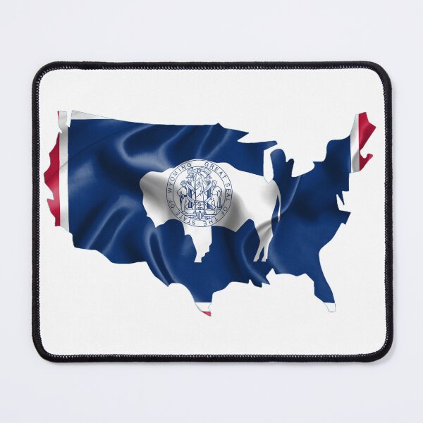 Item preview, "USA Wyoming Flag T-Shirt - Patriotic Cowboy State Tee" designed and sold by Danver Thread and Sticker Company.