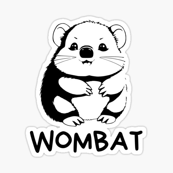 Vista previa del artículo con la obra «Lindo wombat», diseñado y vendido por pUNKnown.