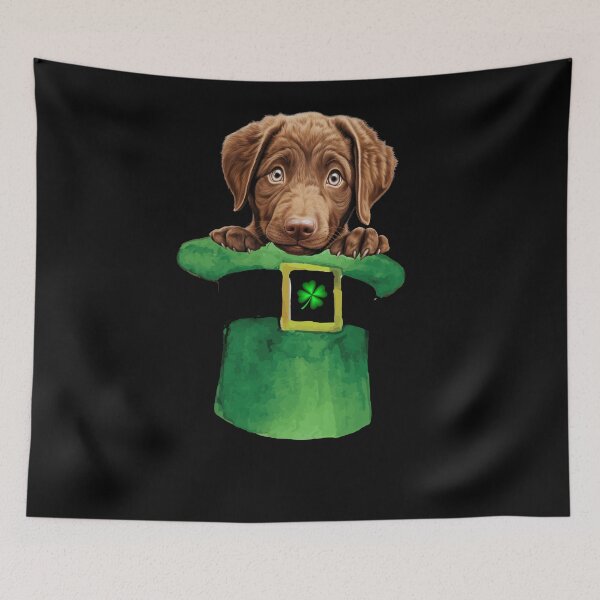 Item preview, St. Patrick's Day Chesapeake Bay Retriever Puppy Dog Design  designed and sold by LovelyHappyGift.