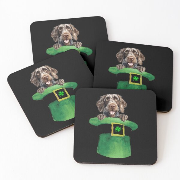 Item preview, St. Patrick's Day German Wirehaired Pointer Puppy Dog Design  designed and sold by LovelyHappyGift.