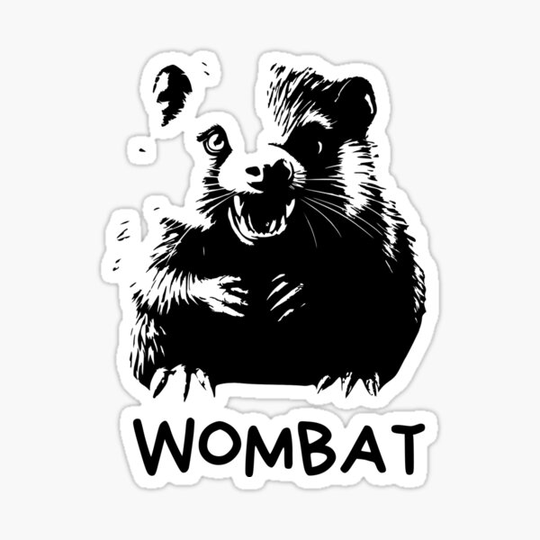 Vista previa del artículo con la obra «Wombat feroz», diseñado y vendido por pUNKnown.