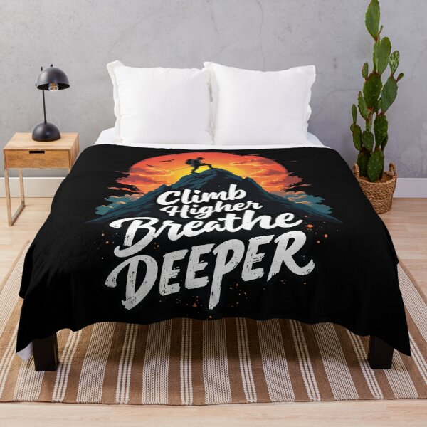Item preview,  Climb Higher, Breathe Deeper – Adventure T-Shirt designed and sold by Dhiyaa-Fashionz.