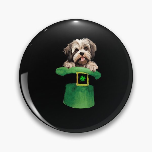 Item preview, St. Patrick's Day Lhasa Apso Puppy Dog Design. Dog Lovers designed and sold by LovelyHappyGift.