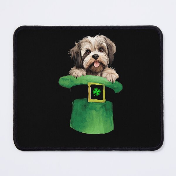 Item preview, St. Patrick's Day Lhasa Apso Puppy Dog Design. Dog Lovers designed and sold by LovelyHappyGift.