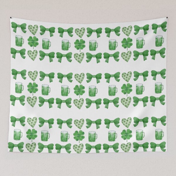 Item preview,  Coquette St. Patrick’s Day Lucky Clover & Bows designed and sold by InspireHubWear.