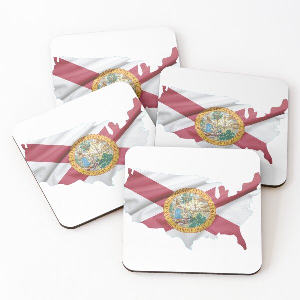 Item preview, USA Florida Flag T-Shirt - Patriotic State Pride Tee   designed and sold by Danver Thread and Sticker Company.