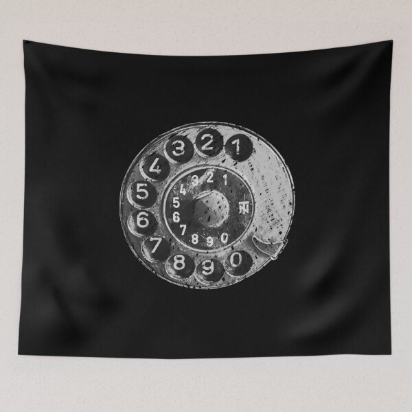 Item preview, Retro phone dial, grunge, vintage rotary telephone designed and sold by suekieper.