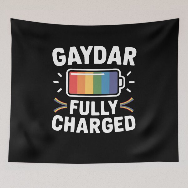 Item preview, Gaydar Fully Charged Funny LGBTQ Pride Month Proud Gay designed and sold by savrmiller.
