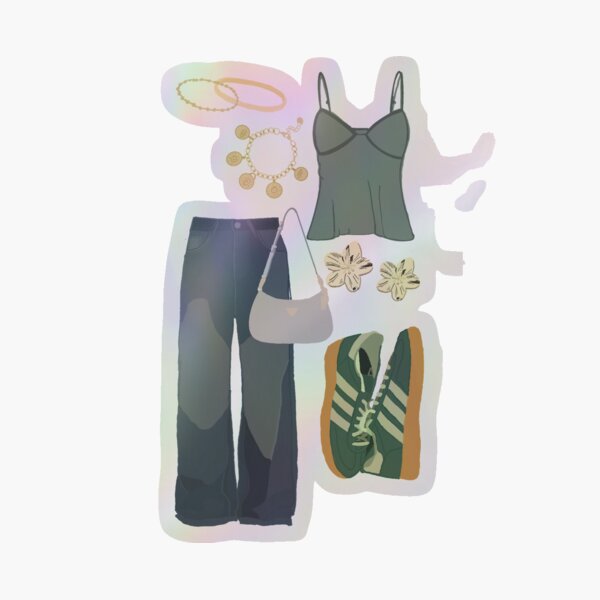 Item preview, Green and Gold outfit layout  designed and sold by Slow-snail9.