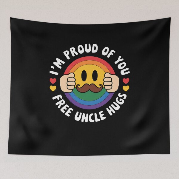 Item preview, Hands Hearts Beard Man Face I'm Proud Of You Free Uncle Hugs designed and sold by aidenpier.