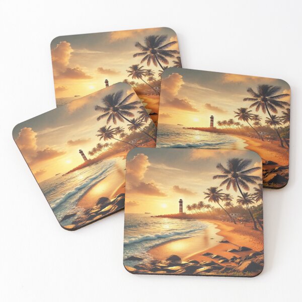 Item preview, Kovalam Beach Sunset – Kerala’s Serene Coastal Beauty designed and sold by NirambyVishnu.