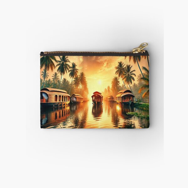 Item preview, Alleppey Backwaters – A Sunset Houseboat Retreat designed and sold by NirambyVishnu.