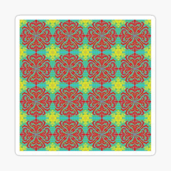 Item preview, Vibrant Floral Geometric Pattern designed and sold by aadigitalart.