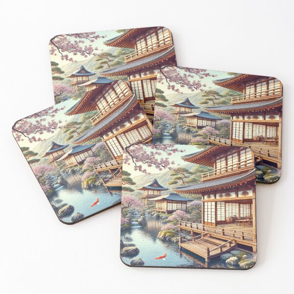 Item preview, Traditional Japanese Tea Room Serenity - Timeless Elegance designed and sold by NihonKamonScape.