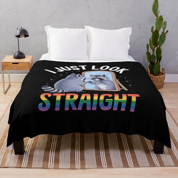 Item preview, I Just Look Straight Funny Raccoon Queer Gay Les LGBT Meme designed and sold by aidenpier.