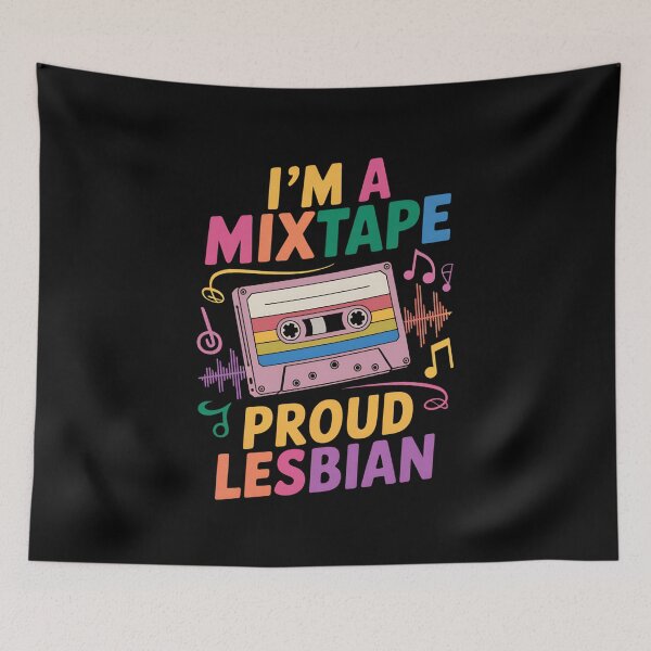 Item preview, I'm A Mixtape Cassette Proud Lesbian Rainbow LGBT Pride designed and sold by aidenpier.