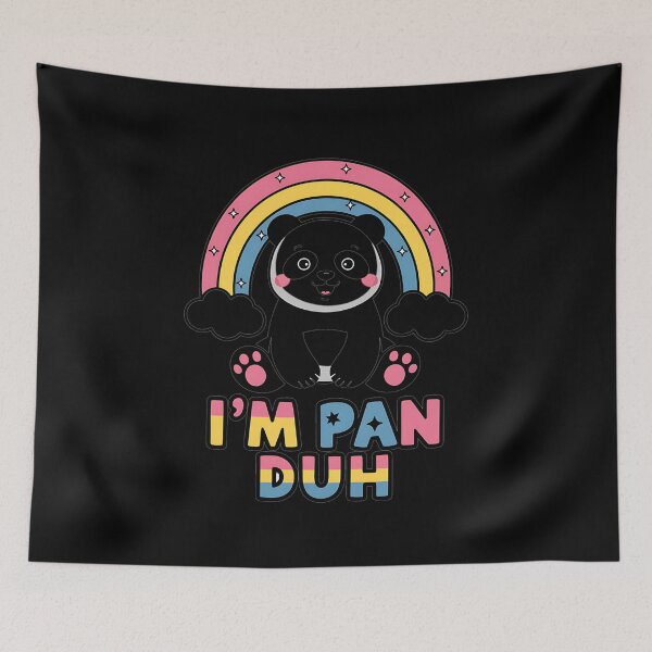 Item preview, I'm Pan Duh Pansexual Pride Panda Rainbow Flag LGBT designed and sold by aidenpier.