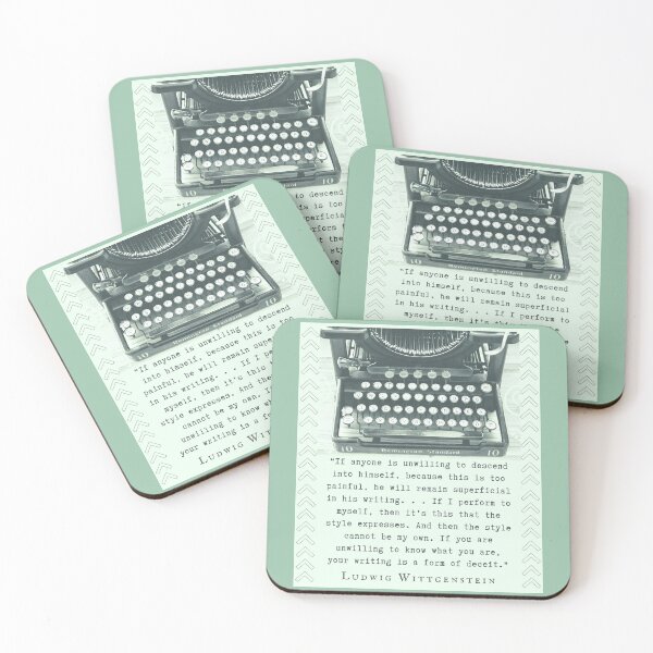 Item preview, Ludwig Wittgenstein quote: “If anyone is unwilling to descend into himself, because this is too painful, he will remain superficial in his writing. . . ” designed and sold by artbleed.