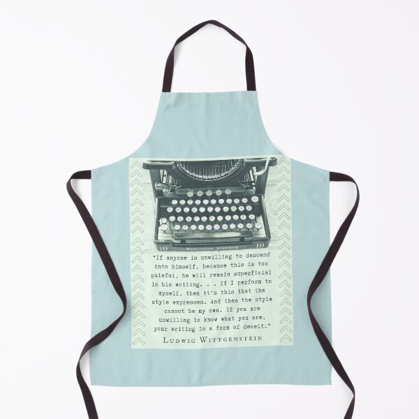 Item preview, Ludwig Wittgenstein quote: “If anyone is unwilling to descend into himself, because this is too painful, he will remain superficial in his writing. . . ” designed and sold by artbleed.