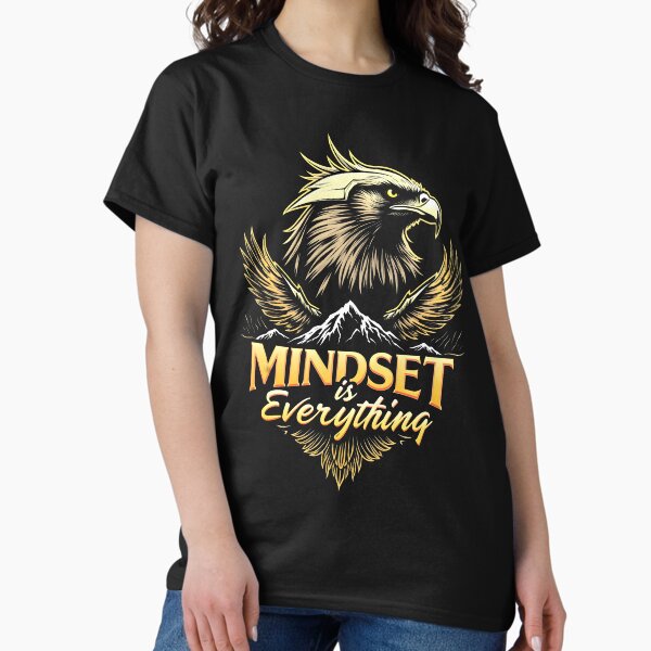 Vista previa del artículo con la obra «La mentalidad lo es todo Eagle Design», diseñado y vendido por FoxyJags.