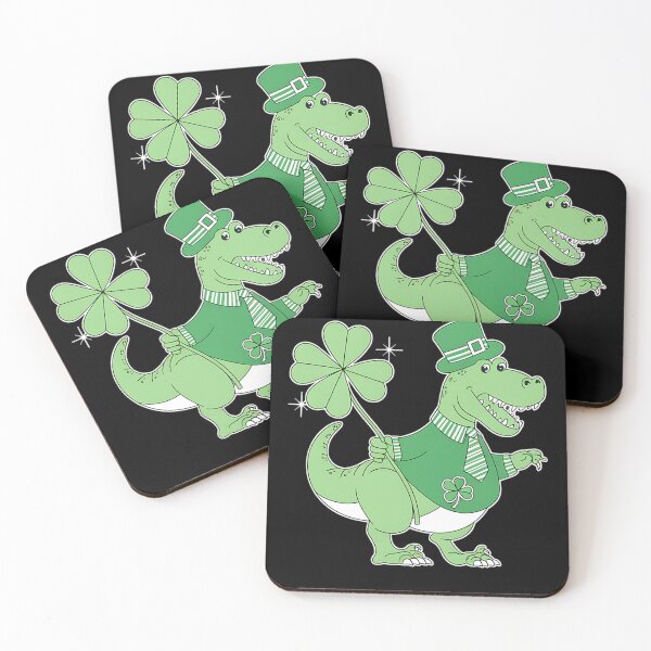 Item preview, Kid's Dinosaur St Patricks Day Shamrock designed and sold by tearbytea.