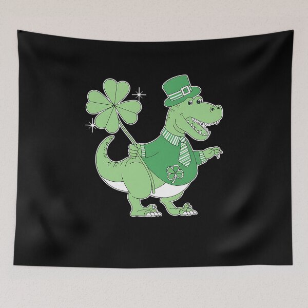 Item preview, Kid's Dinosaur St Patricks Day Shamrock designed and sold by tearbytea.