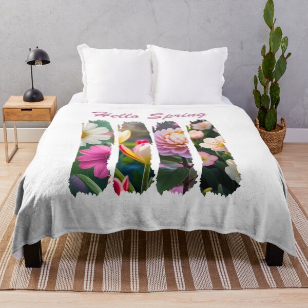 Item preview, "Hello Spring" – Cheerful Floral & Nature-Inspired Seasonal Design designed and sold by Colorful-Garden.