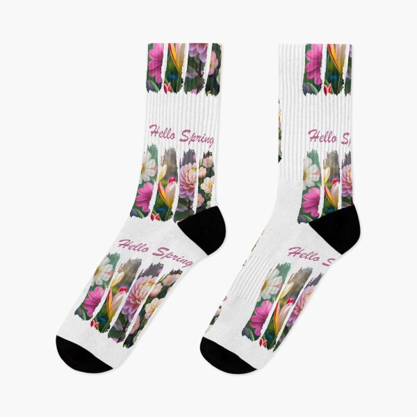 Item preview, "Hello Spring" – Cheerful Floral & Nature-Inspired Seasonal Design designed and sold by Colorful-Garden.